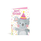 Greeting Card - Birthday - Koala with Party Hat