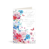 Greeting Card - Birthday for a Special Friend - Watercolour Flowers