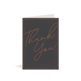 Stationery greeting cards (10 pack) - Foil Thank You On Black