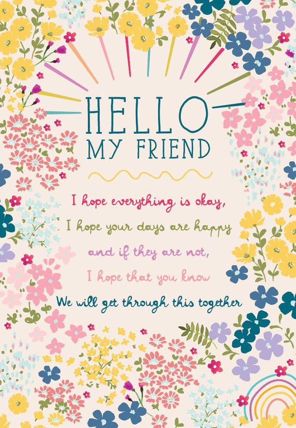 Greeting Card - 'Care' Friend Floral