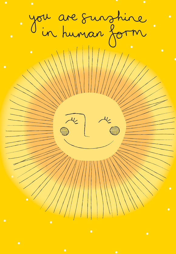 Greeting Card - 'Care' Card Human Sunshine