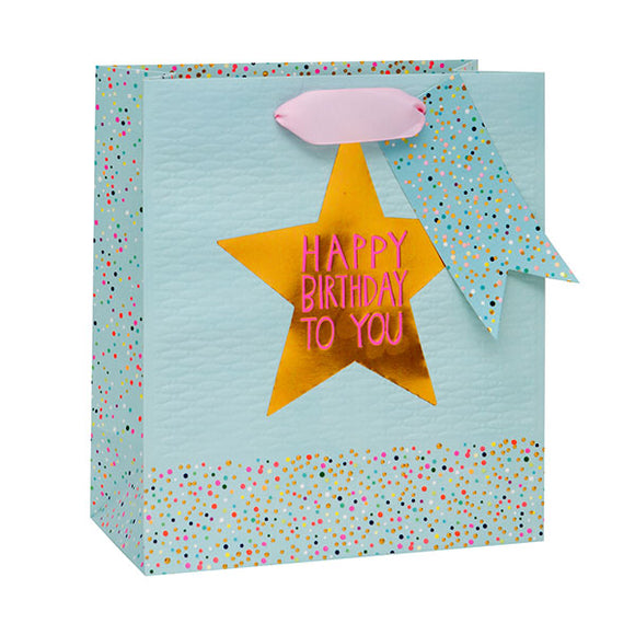 Gift Packaging - Medium Gift Bag Birthday Star